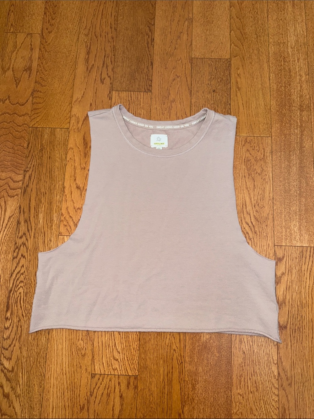Offline Aerie Mauve Cropped Tank Top